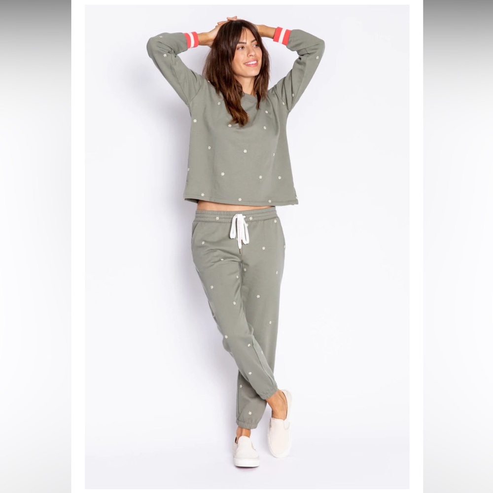 PJ Salvage Loungewear Happy Vibes (daisy / flower) Top & Pants set